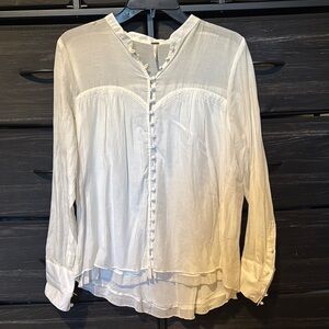 Elegant White Button-Down Blouse